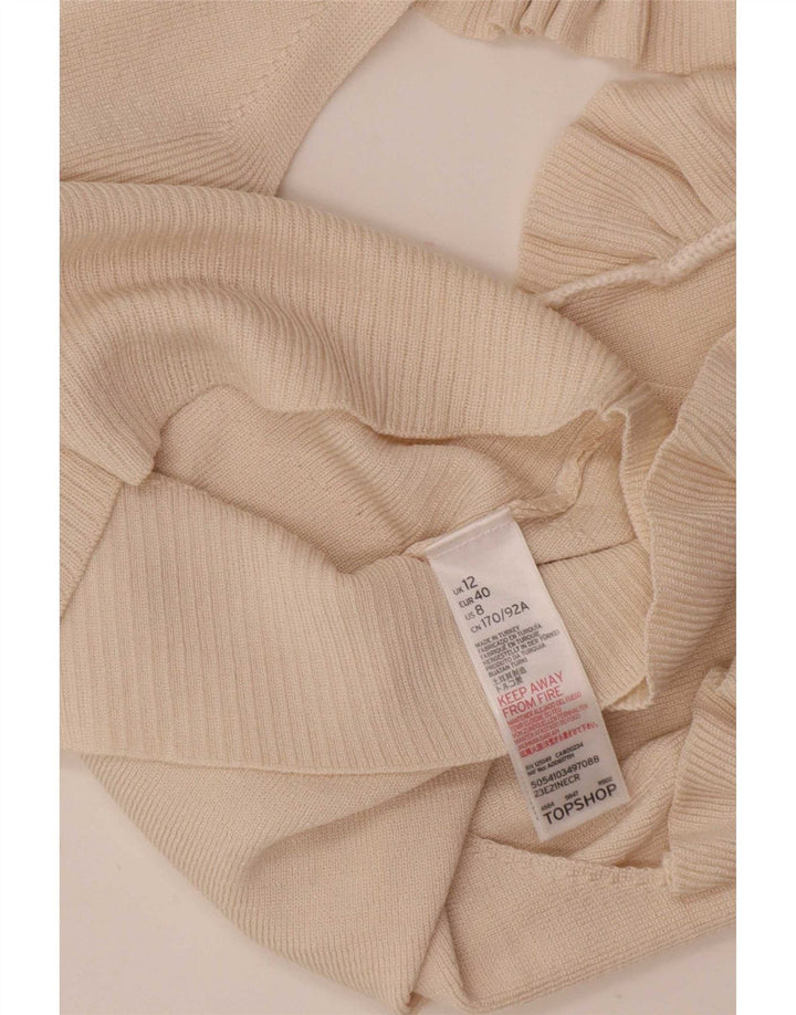 Topshop Camicetta corta da donna Top UK 12 Viscosa bianco sporco medio