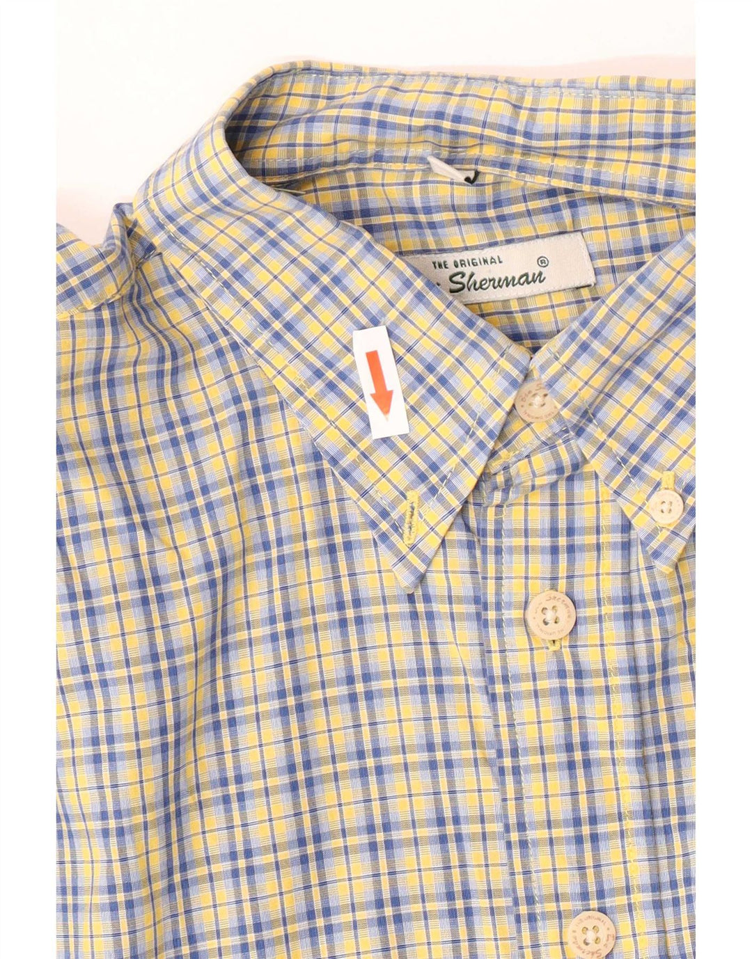 Camicia da uomo Ben Sherman grande in cotone a quadri blu