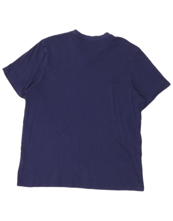 T-shirt da uomo Adidas Top XL blu navy in cotone