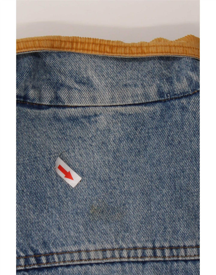 Giacca Jeans Uomo Chiusa IT 50 Large Blu Cotone