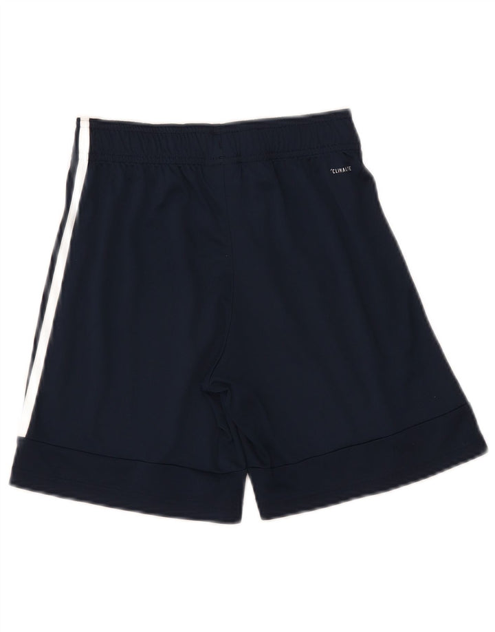 Pantaloncini sportivi Adidas Climalite da ragazzo 11-12 anni in poliestere blu navy
