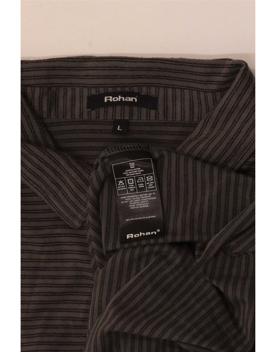 Polo da uomo Rohan grande poliestere gessato grigio