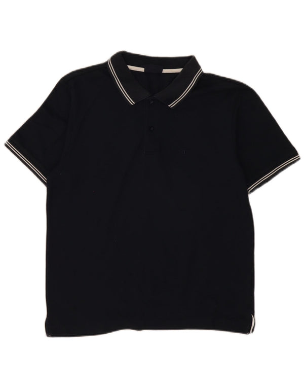 Polo da uomo Champion piccola in cotone a righe blu navy