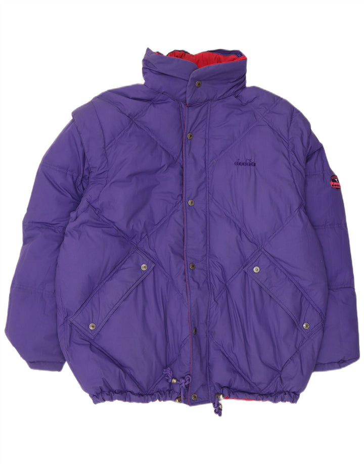 DIADORA Giacca imbottita oversize reversibile da uomo UK 42 XL Poliestere rosso