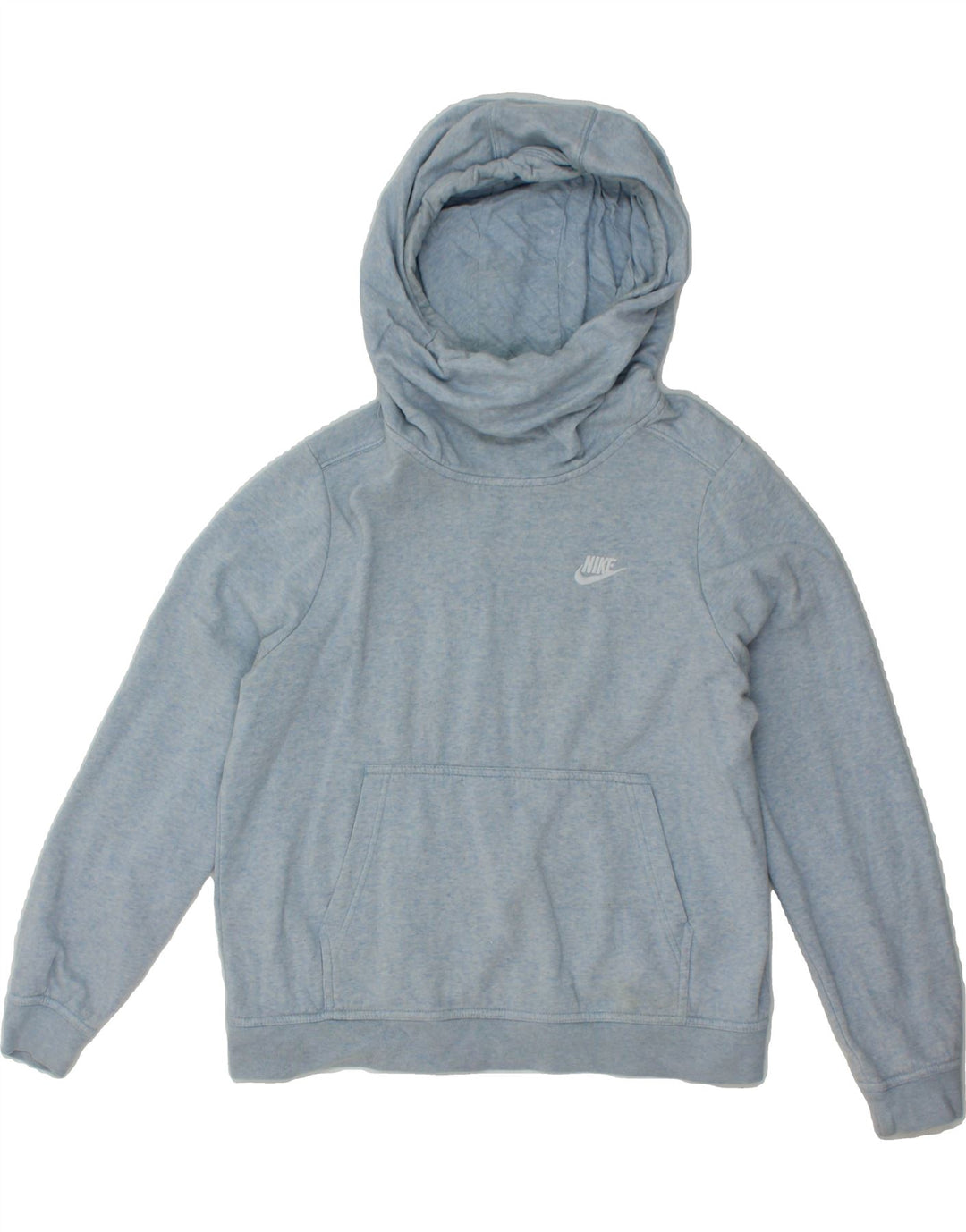 NIKE Womens Hoodie Jumper UK 14 Medium Blue Cotton Vintage Nike and Second-Hand Nike from Messina Hembry 
