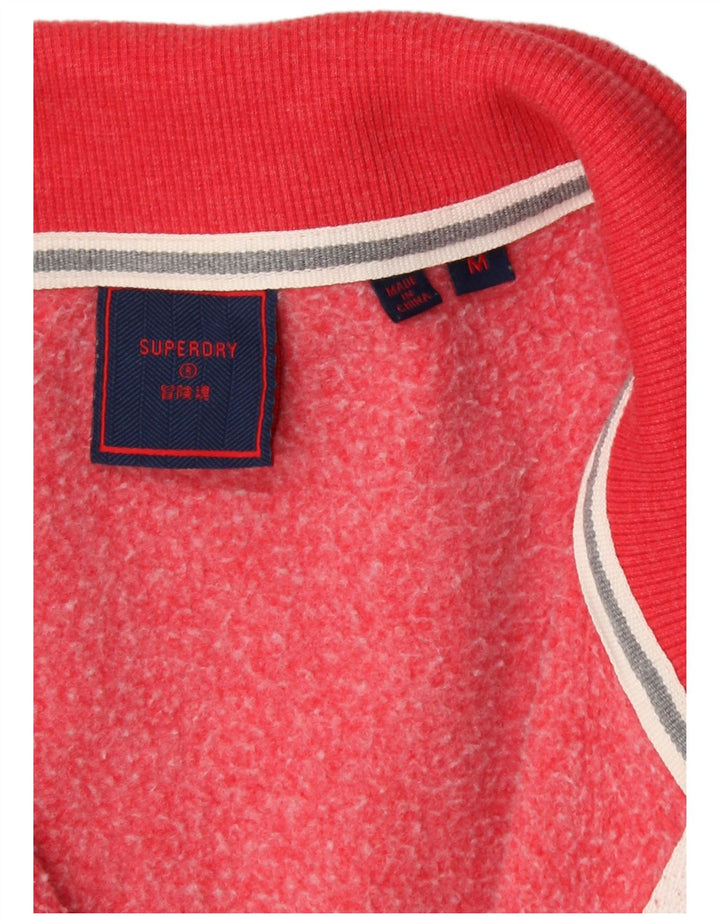 Giacca da tuta da uomo SUPERDRY in cotone rosso medio