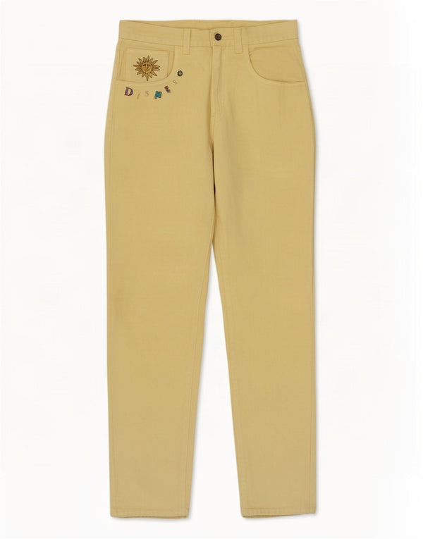 DISMERO Womens Tapered Jeans W33 L31 Yellow Cotton