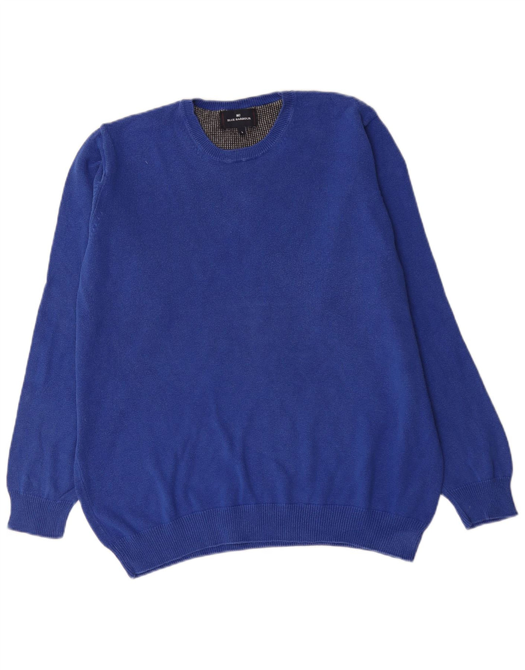 Maglione maglione girocollo da uomo Marks & Spencer blu Harbour grande blu