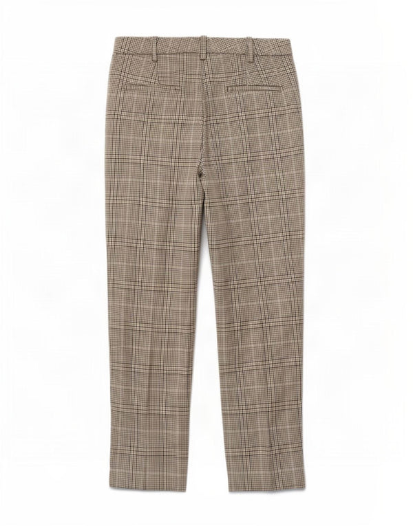 Pantaloni chino affusolati da donna Zara XS W24 L27 poliestere scozzese grigio