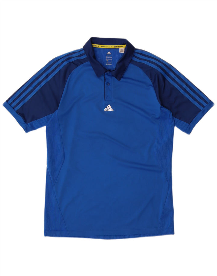 Polo ADIDAS da uomo Climacool Small blu in poliestere color block