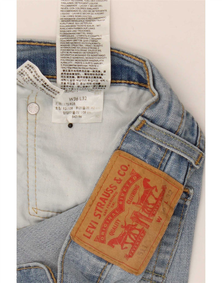 Levi's Uomo 511 Slim Jeans W36 L32 Cotone Blu