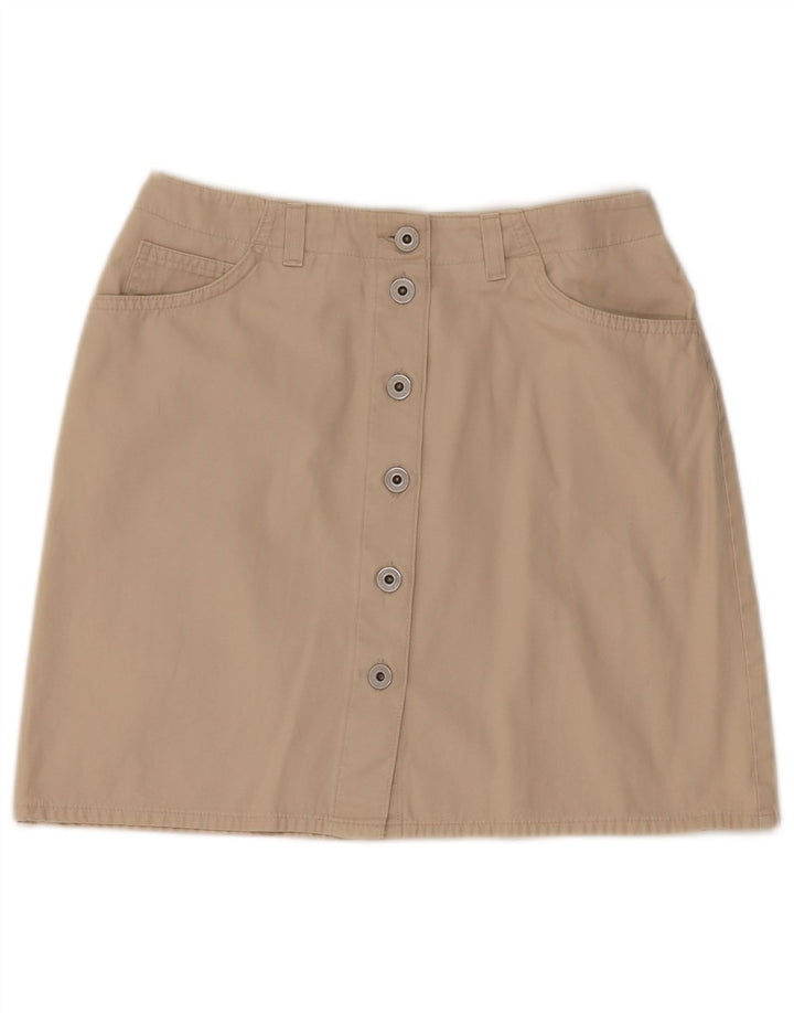 Minigonna da donna Marks & Spencer UK 12 media W28 cotone beige