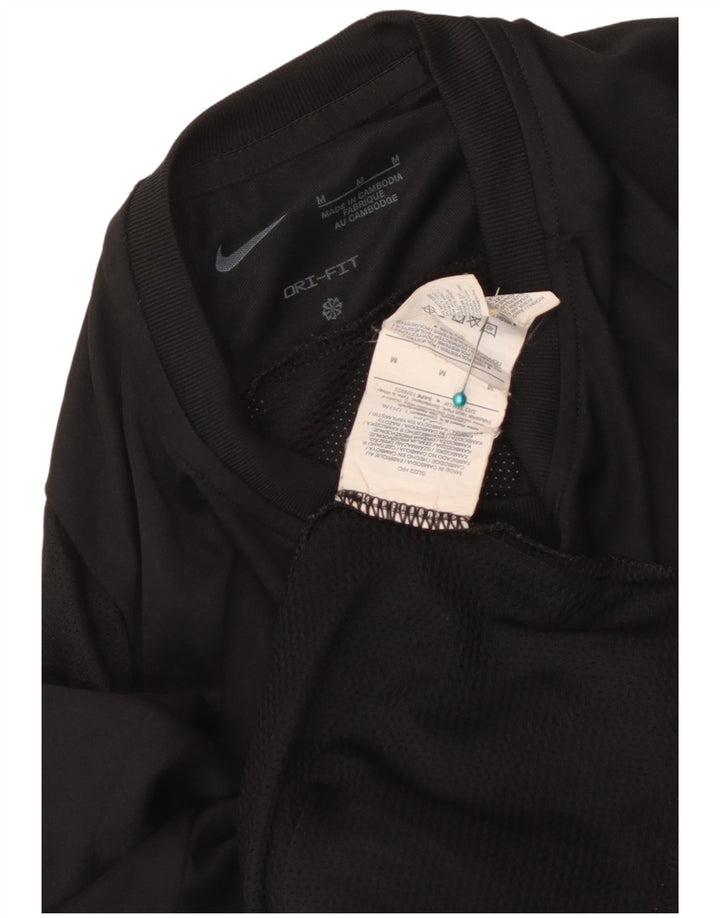 Maglietta da uomo Nike Taglia Media Nera a Righe in Poliestere Sportiva