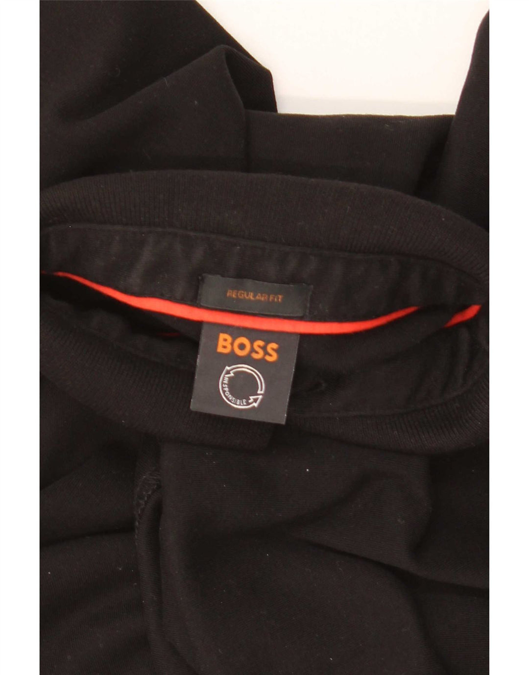 Polo Hugo Boss da uomo a maniche lunghe vestibilità regolare in cotone nero medio