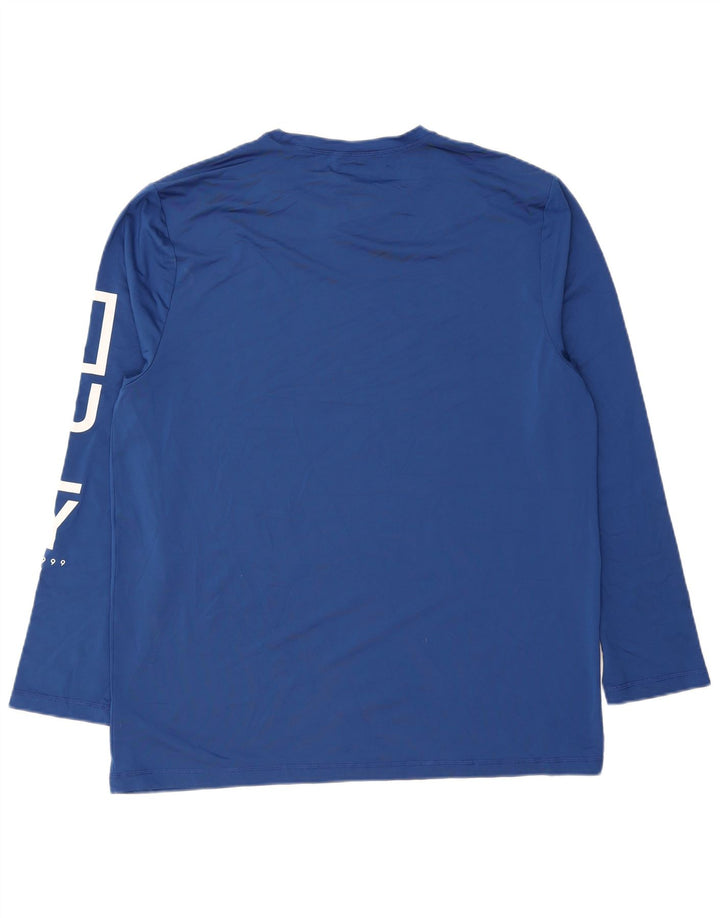 Maglietta grafica da uomo Hurley a maniche lunghe XL in poliestere blu