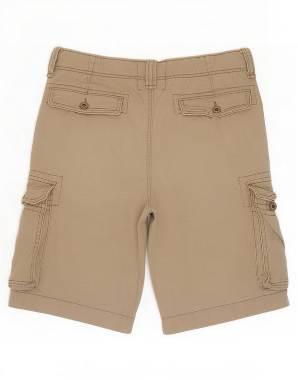 Pantaloncini cargo da uomo Hollister W31 in cotone beige medio
