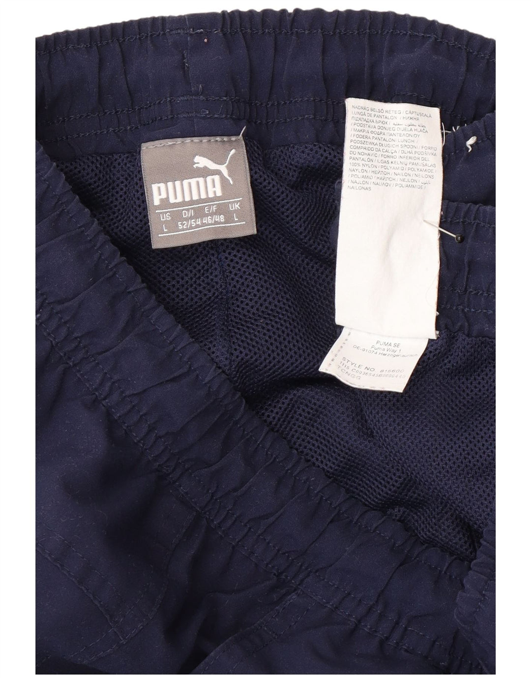 Pantaloni da tuta da uomo Puma Large in nylon blu navy