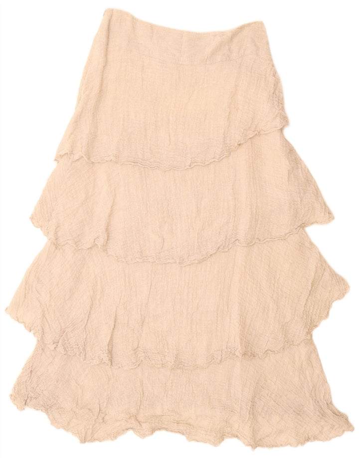 Gonna a strati a vita alta da donna VINTAGE W28 Beige medio