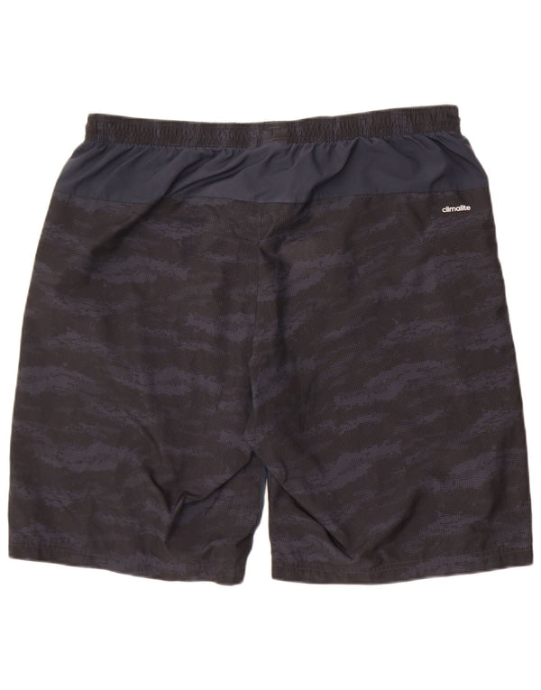 Pantaloncini sportivi Adidas Climalite da uomo XL in poliestere mimetico blu navy