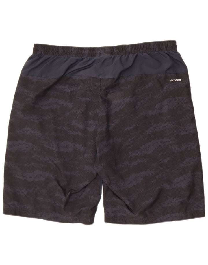 Pantaloncini sportivi Adidas Climalite da uomo XL in poliestere mimetico blu navy
