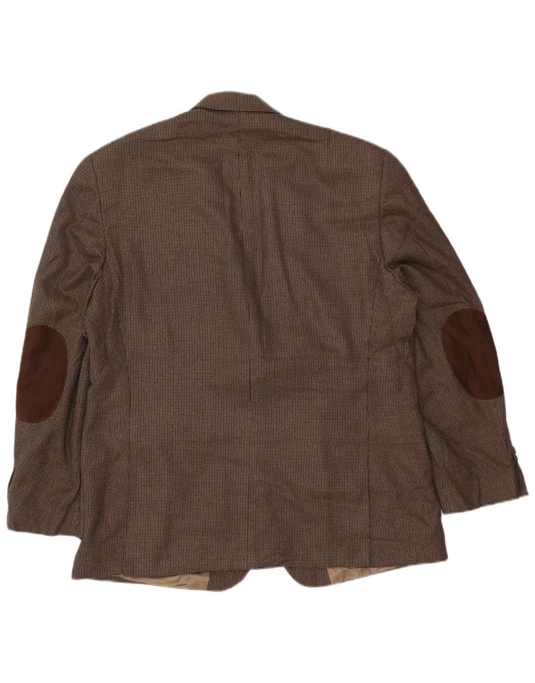 Giacca blazer da uomo a 2 bottoni IZOD UK 44 2XL Rayon gessato marrone