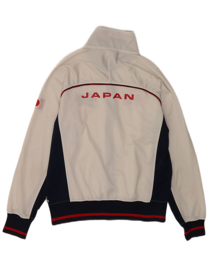 Giacca sportiva da uomo con grafica Asics, color block bianco medio