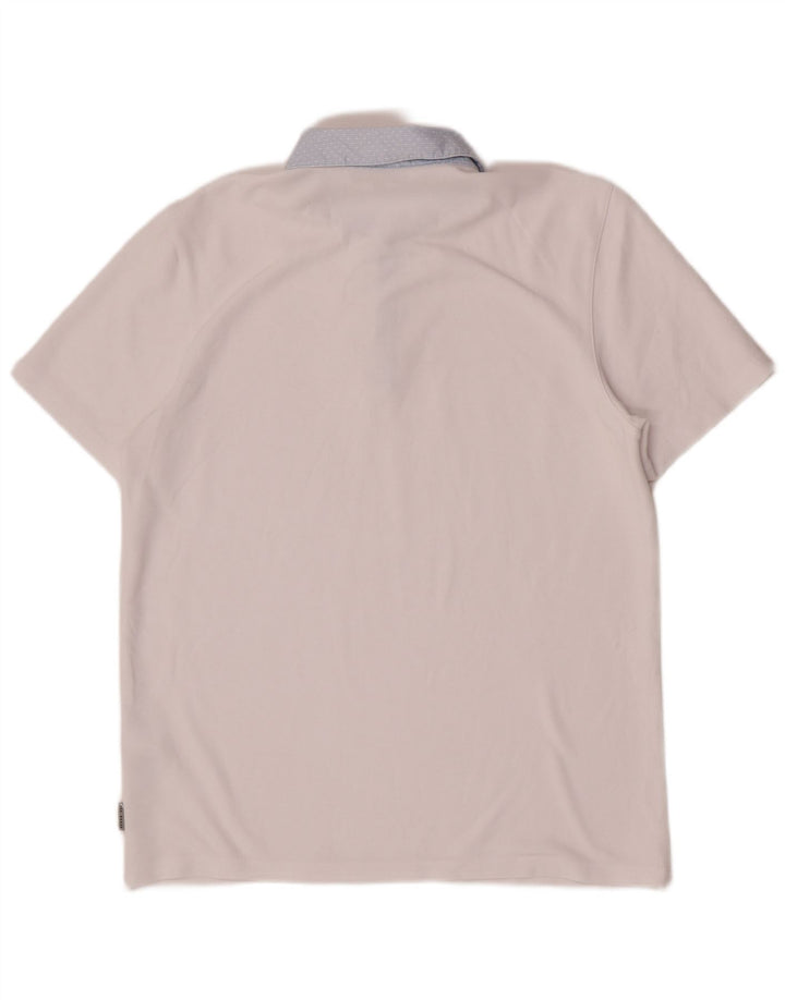 Polo da uomo Ted Baker taglia 3 media in viscosa bianca