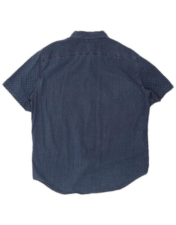 Camicia Levi's da uomo a maniche corte vestibilità standard, taglia grande, in cotone maculato blu navy