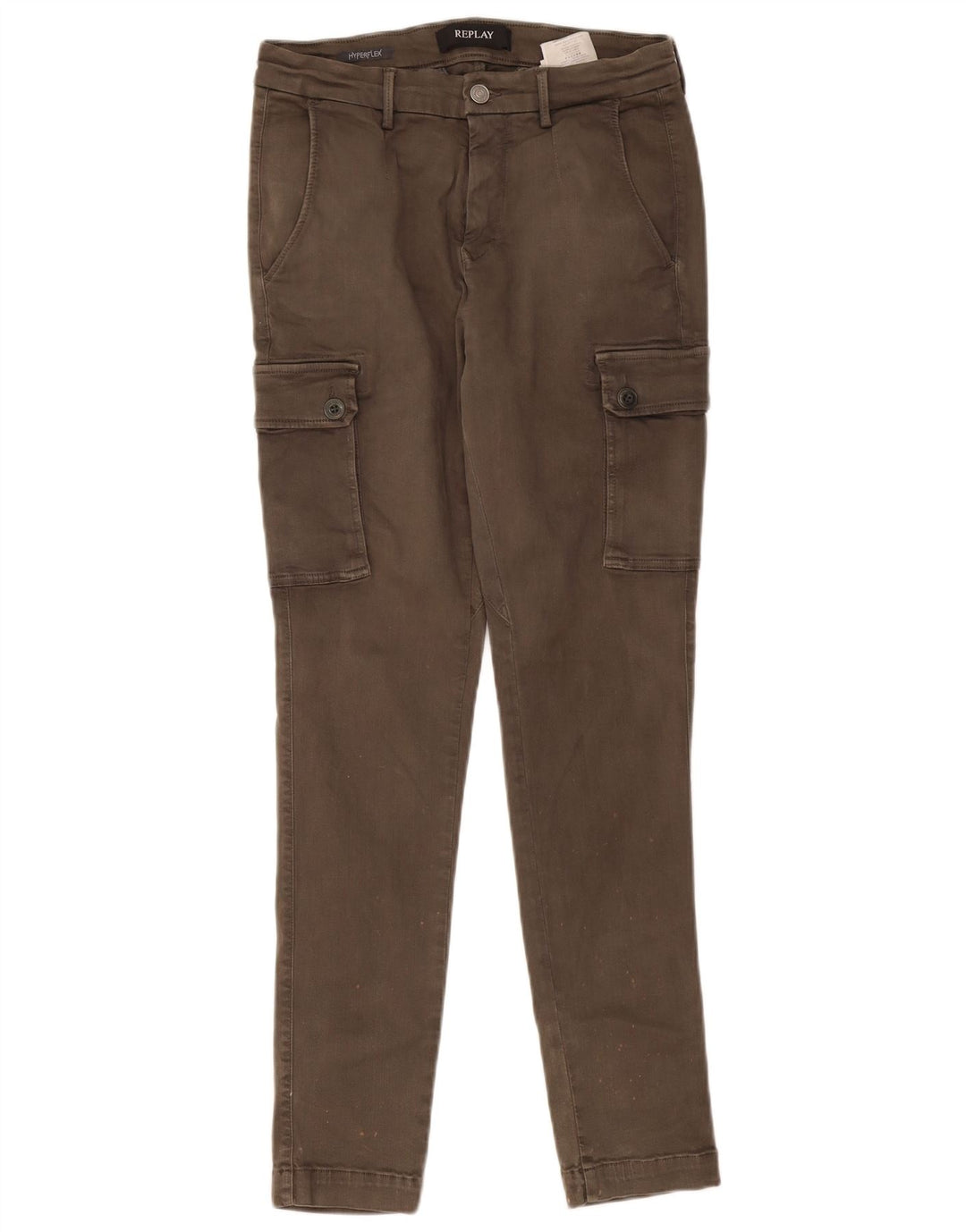 Pantaloni cargo slim da uomo Replay W29 L29 cotone kaki