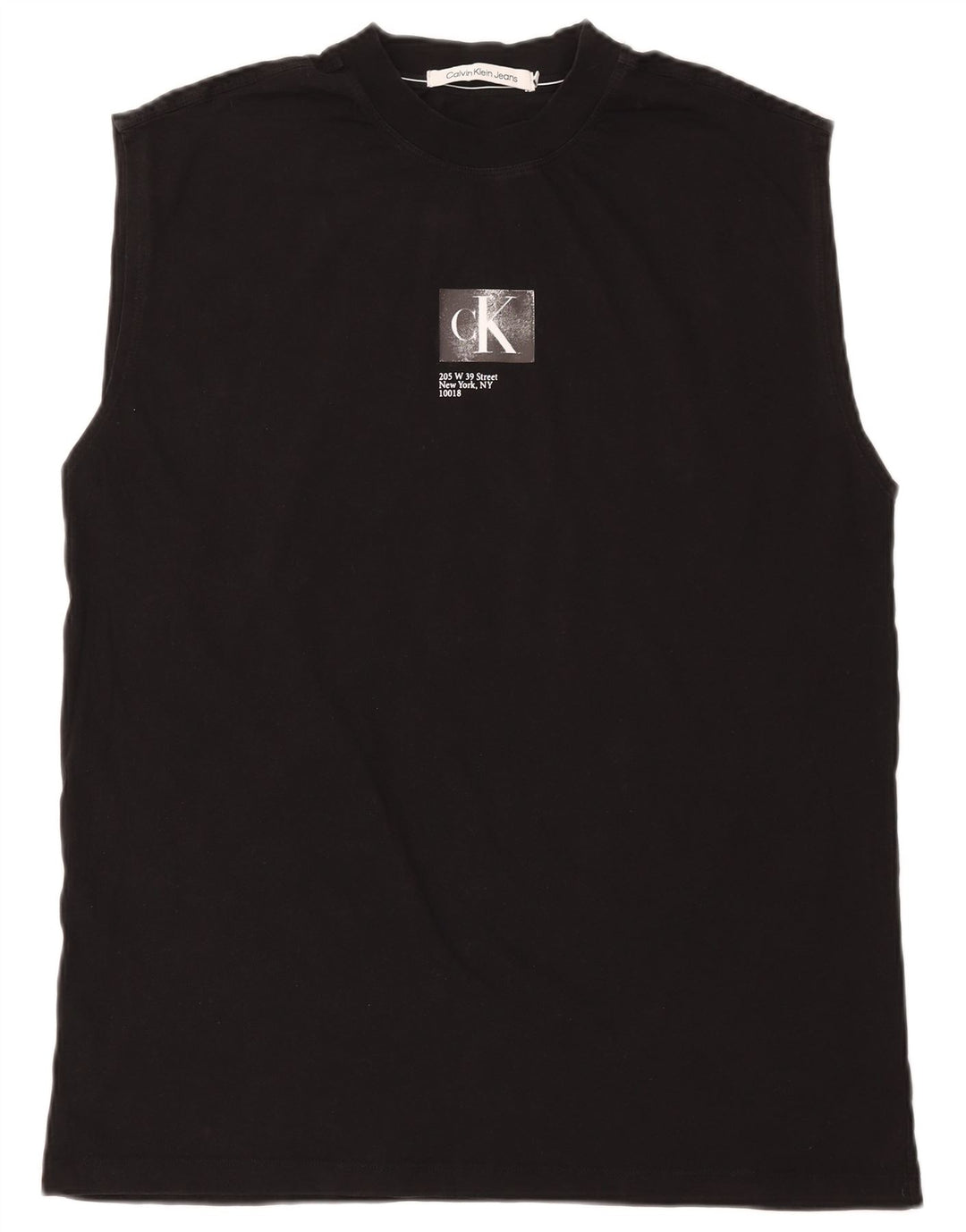 Canotta grafica da uomo Calvin Klein Jeans, cotone nero medio