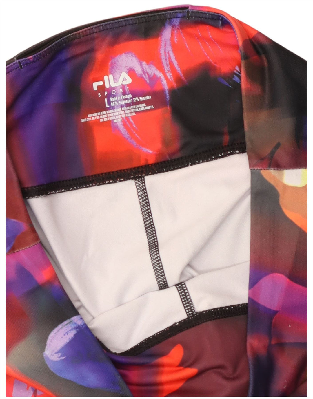 FILA Leggings Capri da donna UK 14 Grande poliestere floreale multicolore