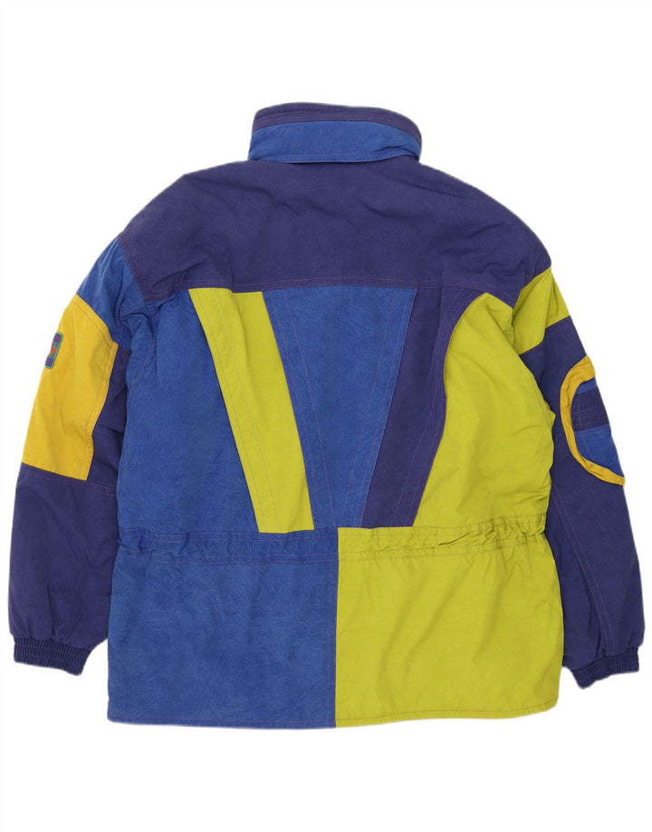 Giacca da sci con cappuccio grafica da uomo Descente IT 56 2XL Blu Colourblock