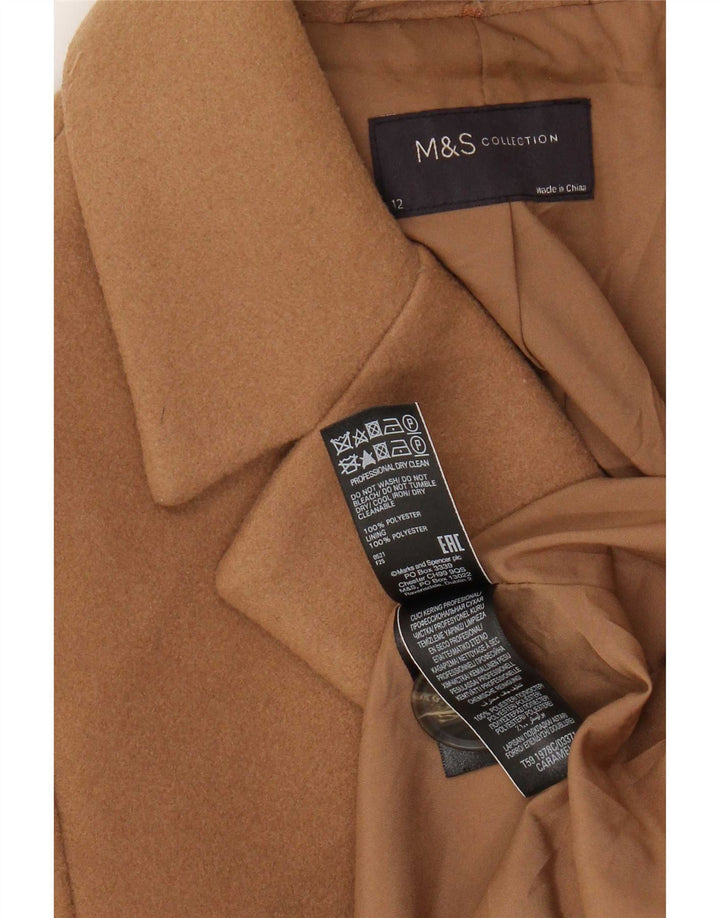Cappotto da donna Marks & Spencer UK 12 Poliestere beige medio