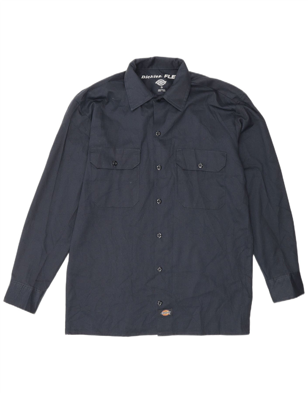 Camicia da uomo Dickies piccola in poliestere blu navy