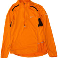 Maglia da tuta Nike Dri Fit con collo e zip da uomo, color block arancione medio