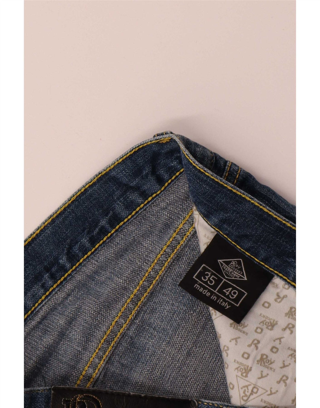 Jeans dritti invecchiati da uomo Roy Rogers W35 L29 Blu