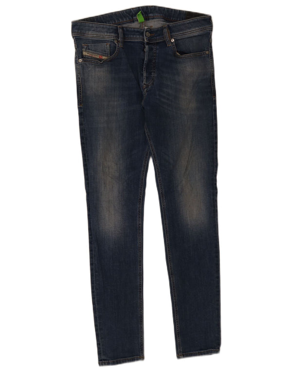 Jeans skinny da uomo Diesel W33 L30 in cotone blu