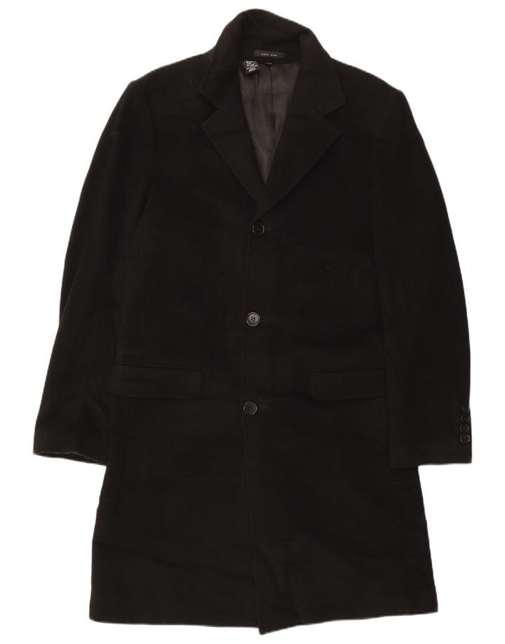 Cappotto da uomo Zara UK 38 lana nera media