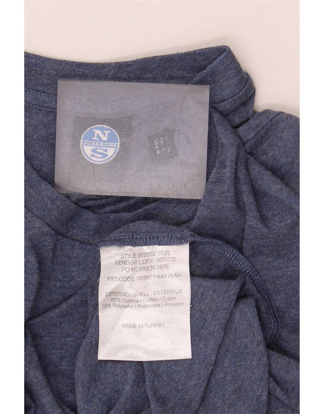 T-shirt da uomo North Sails Top grande in cotone screziato blu navy