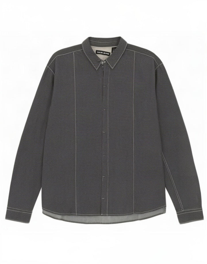 Camicia da uomo Dkny 2XL Nera geometrica