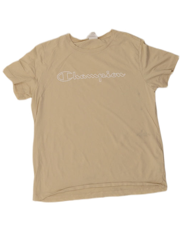 T-shirt grafica da donna Champion Top UK 20 2XL Cotone beige