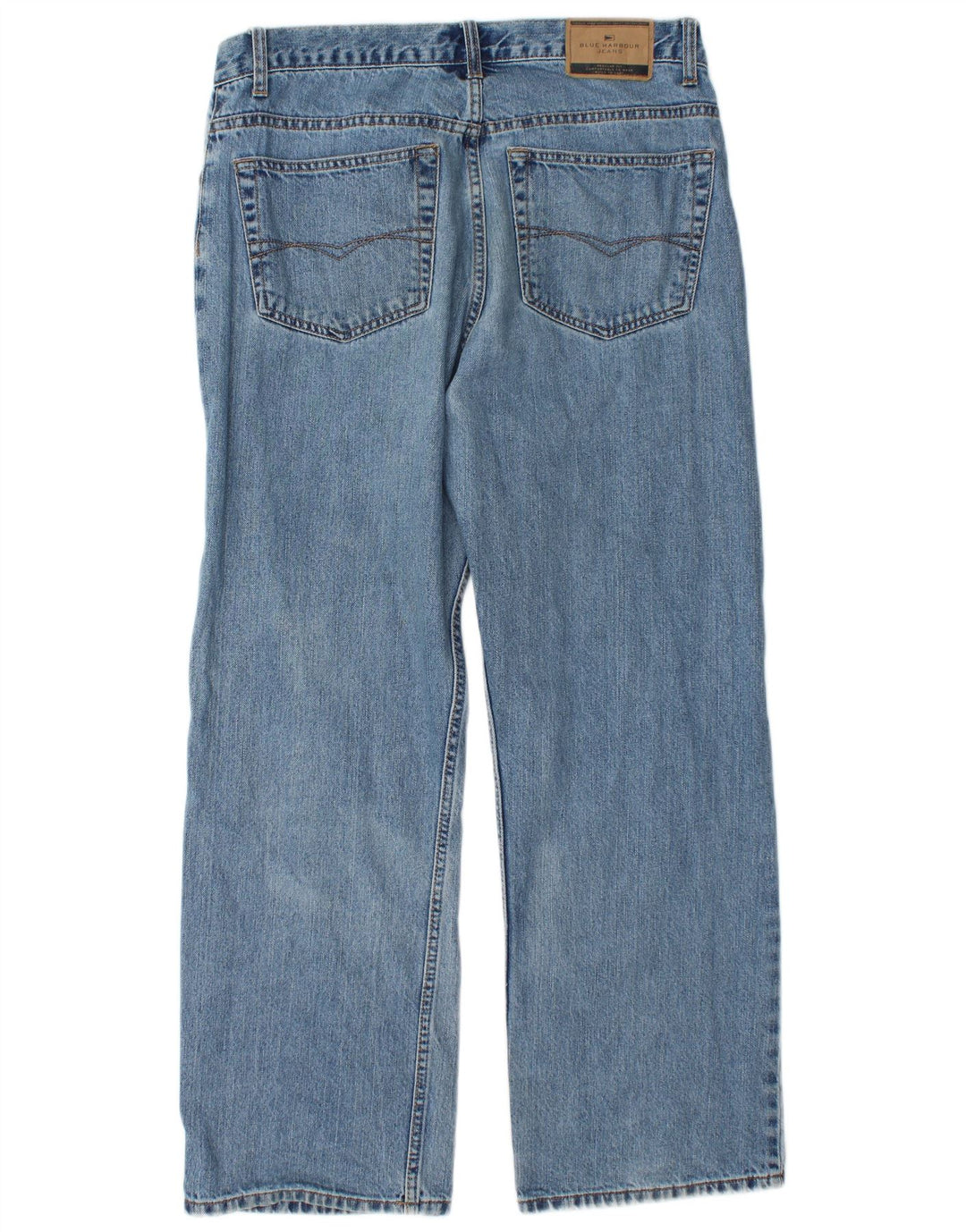 Jeans dritti da uomo Marks & Spencer Blue Harbour W34 L29 cotone blu
