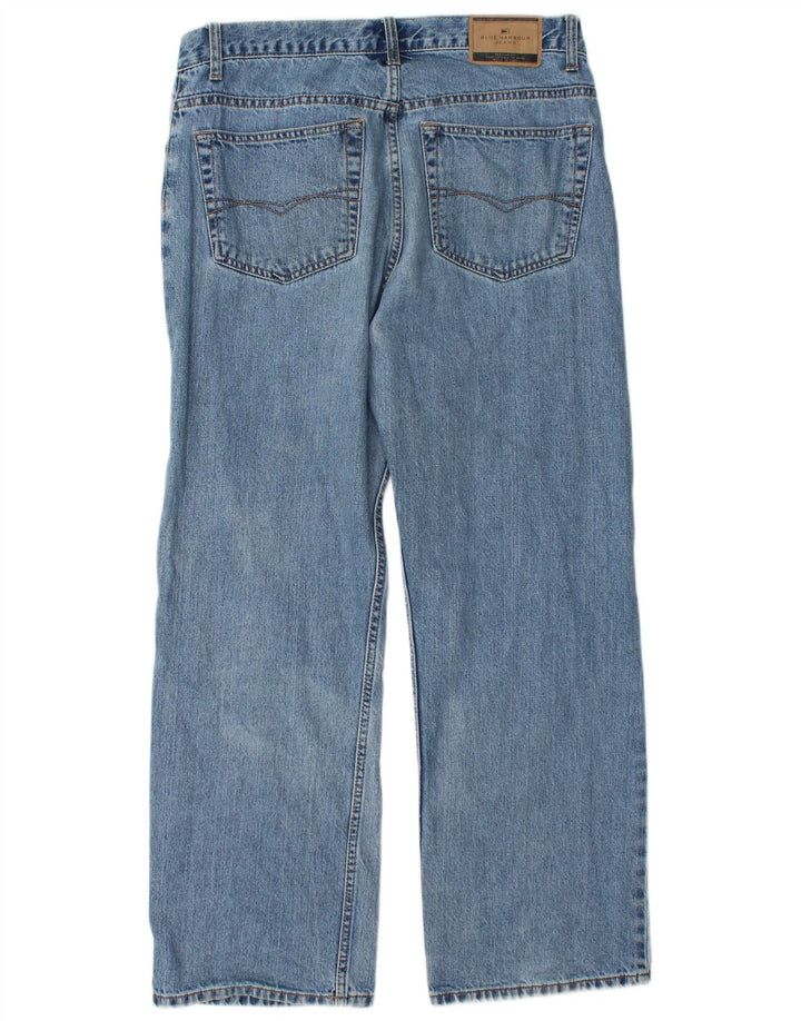 Jeans dritti da uomo Marks & Spencer Blue Harbour W34 L29 cotone blu
