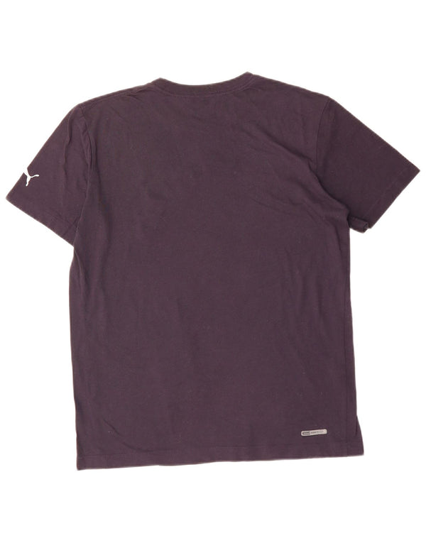 T-shirt grafica da uomo PUMA Top Small in cotone blu navy