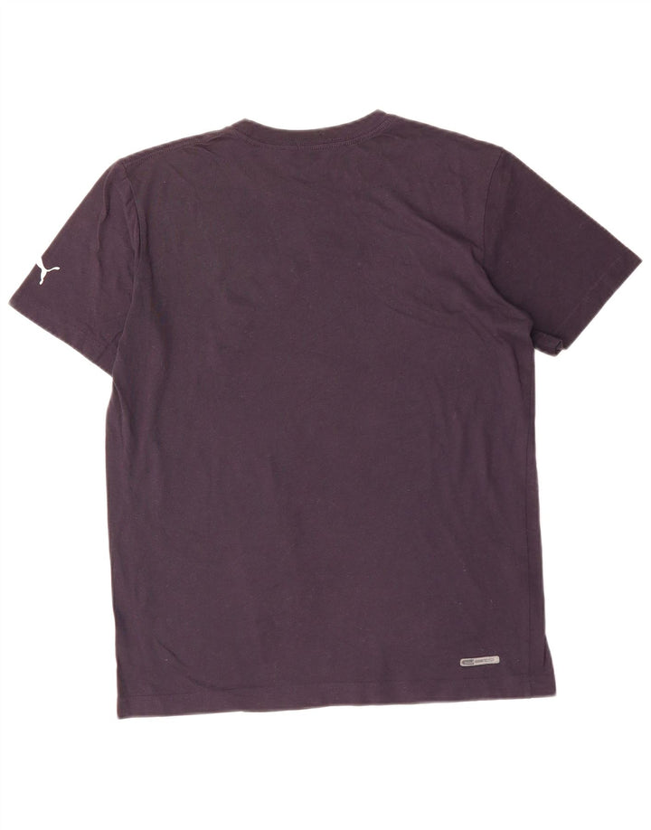 T-shirt grafica da uomo PUMA Top Small in cotone blu navy