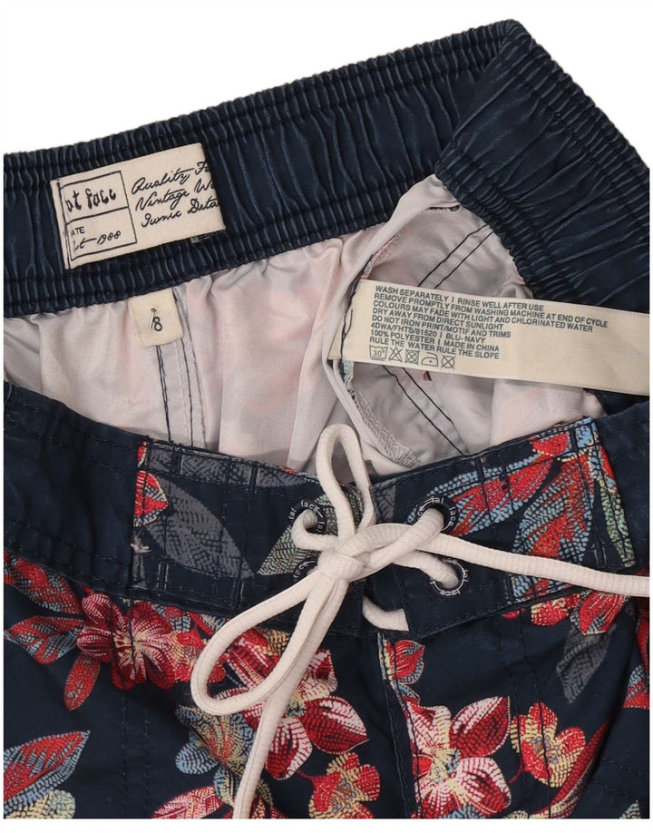 Pantaloncini da bagno da donna Fat Face UK 8 Small Poliestere floreale blu navy