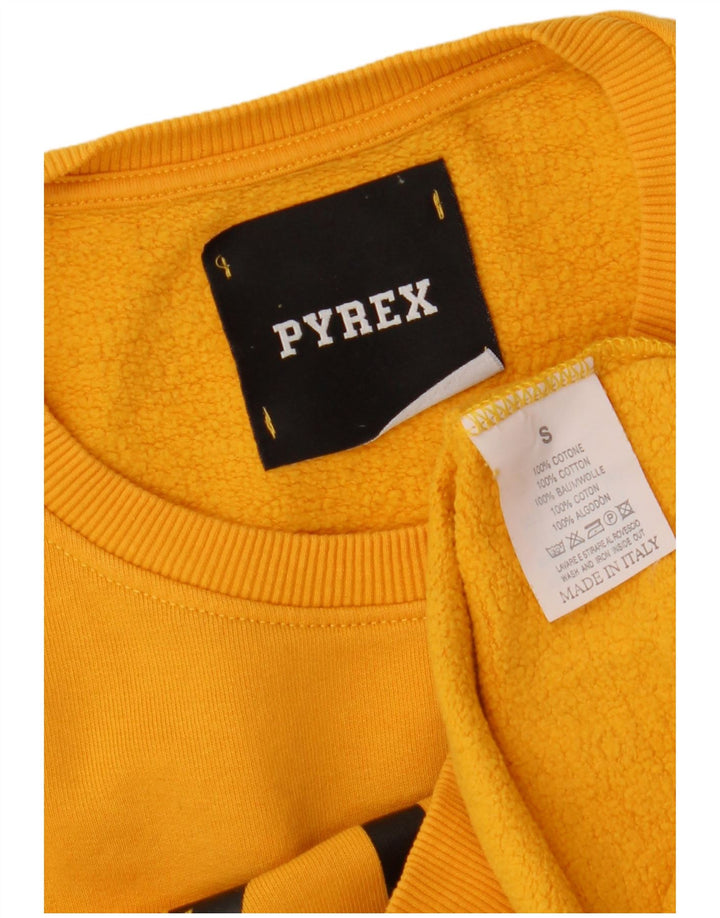 Pyrex Felpa grafica da uomo Maglione piccolo cotone giallo
