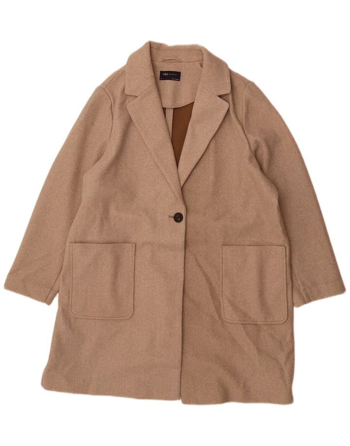 Cappotto da donna Marks & Spencer UK 20 2XL Poliestere beige