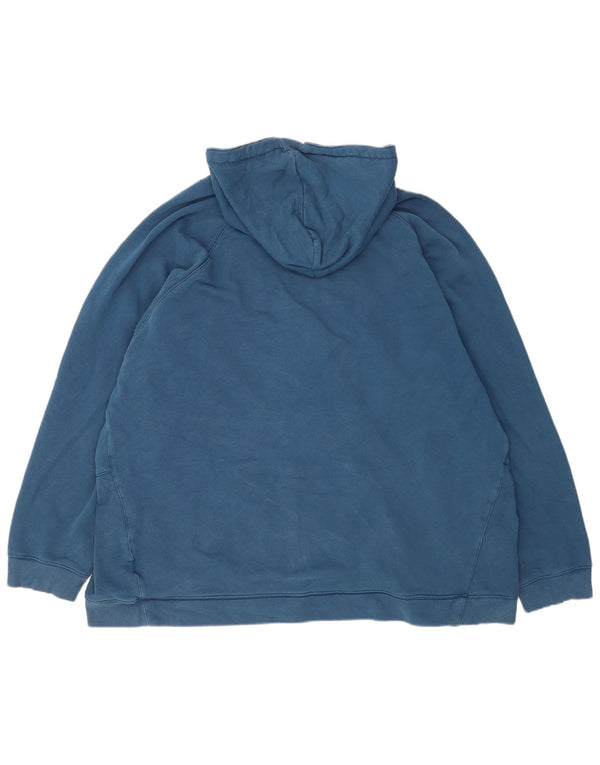 Felpa con cappuccio grafica da uomo Reebok 4XL in cotone blu