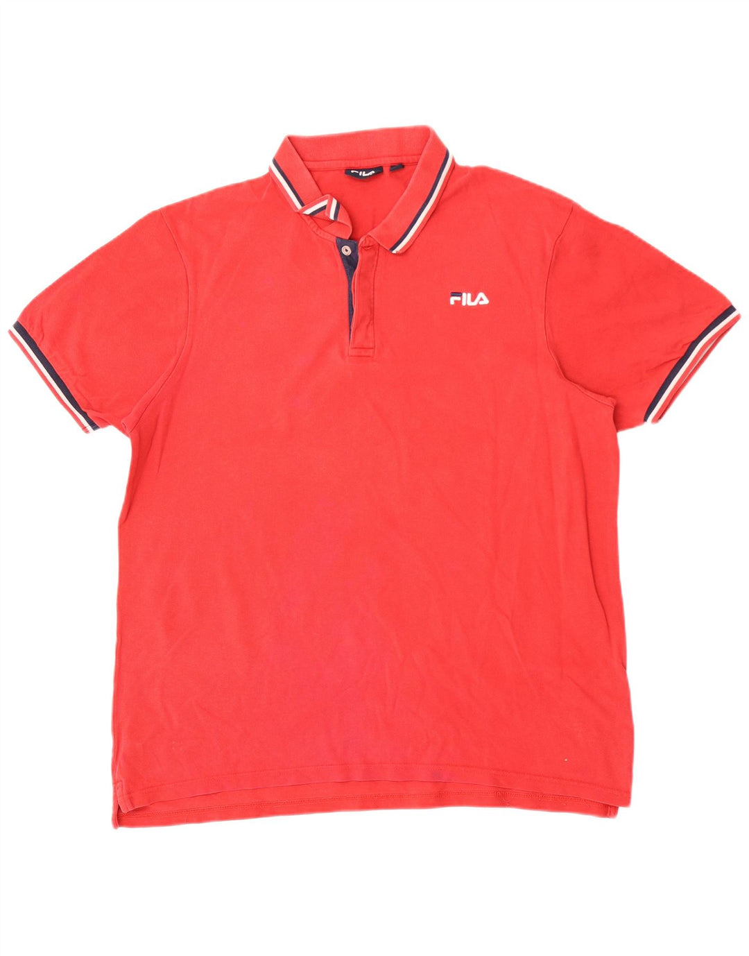 Polo da uomo Fila 2XL in cotone rosso